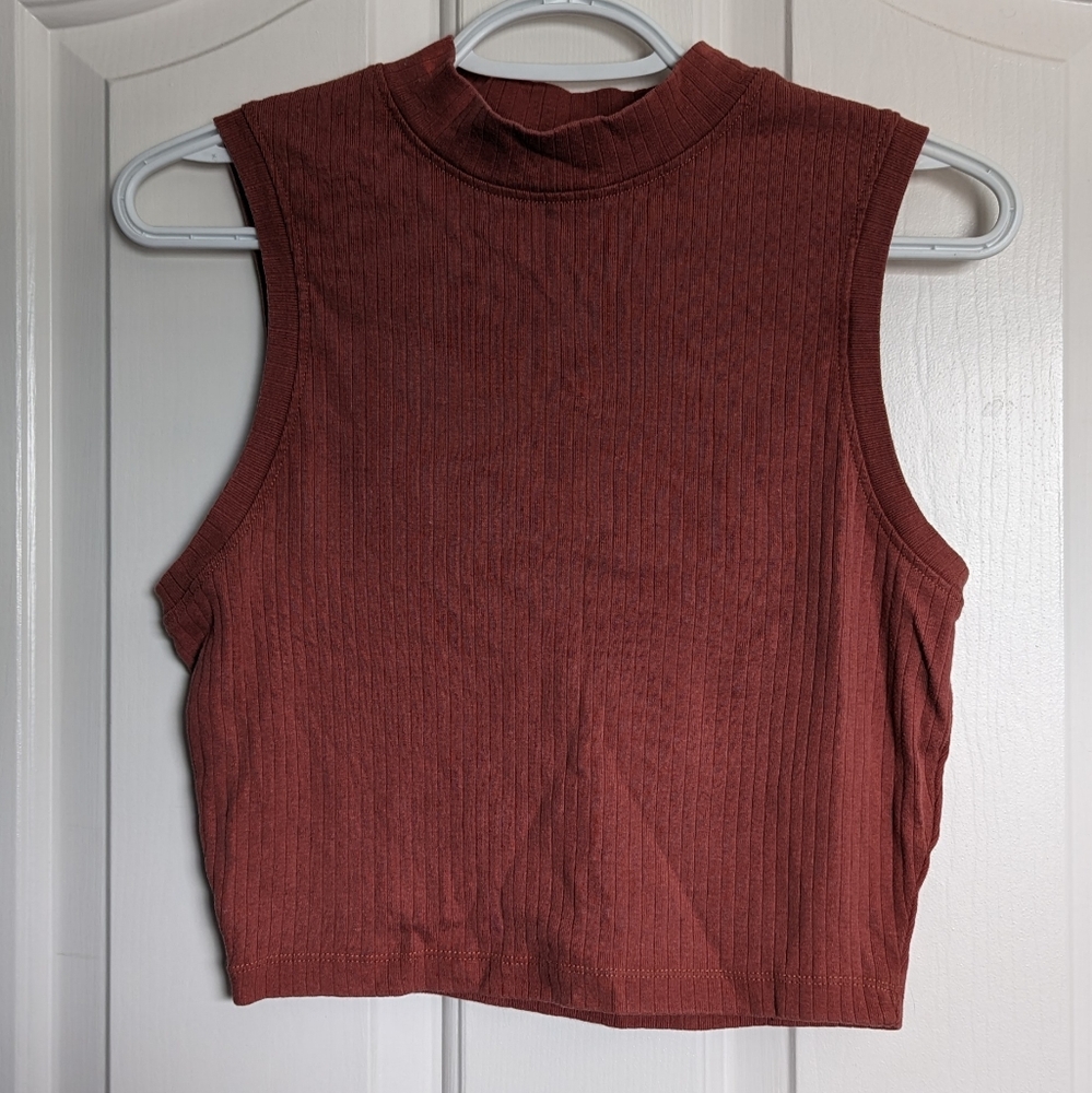 FWP Roxy Mockneck Crop Top Size Small